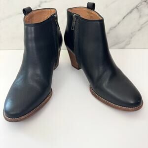 Madewell Womens The Billie Boot Size 8 F5044 Leather Bootie Classic Black